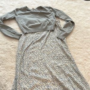 Brandy Melville midi skirt and John Galt sweater